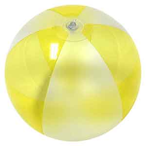 16'' Translucent Yellow & Opaque Beach Balls