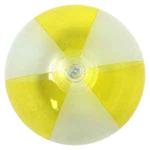 16'' Translucent Yellow & Opaque Beach Balls