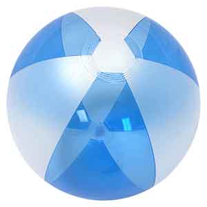 16'' Translucent Blue & Opaque Beach Balls