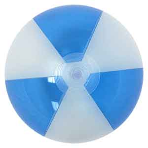 16'' Translucent Blue & Opaque Beach Balls