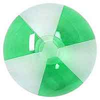 16'' Translucent Green & Opaque Beach Balls