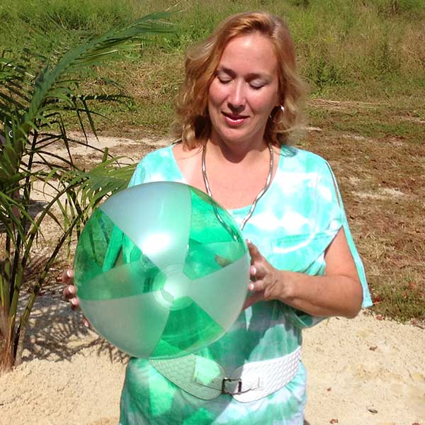 16'' Translucent Green & Opaque Beach Balls