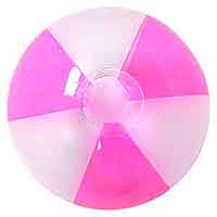 16'' Translucent Pink & Opaque Beach Balls