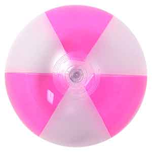 16'' Translucent Pink & Opaque Beach Balls