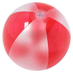 16'' Translucent Red & Opaque Beach Balls