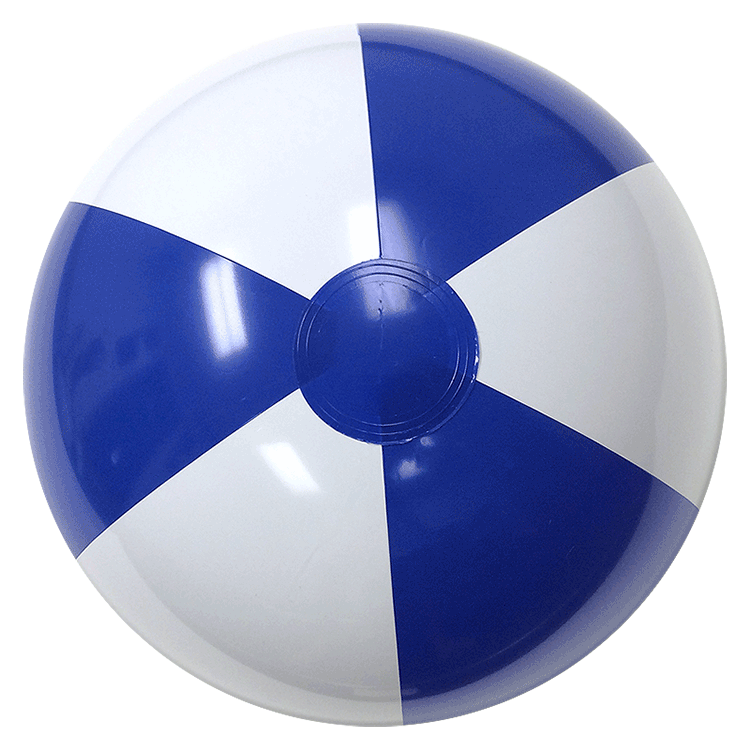 6 #AA34 Free Shipping BLUE AND WHITE BEACH BALLS 16" Pool Party Beachball NEW