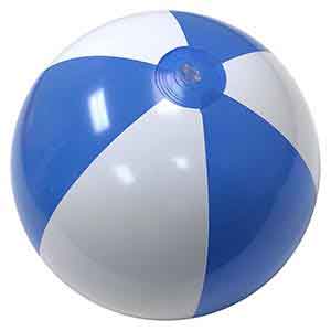 20'' Light Blue & White Beach Balls