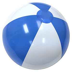 20'' Light Blue & White Beach Balls
