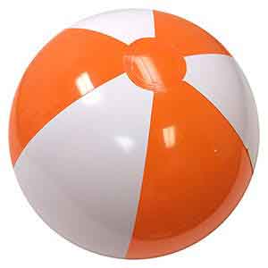 20'' Orange & White Beach Balls