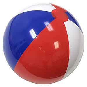 20'' Red White & Blue Beach Balls