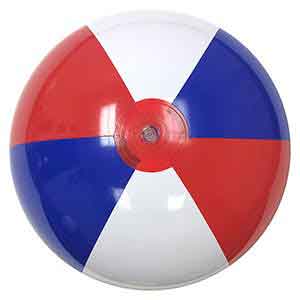 20'' Red White & Blue Beach Balls