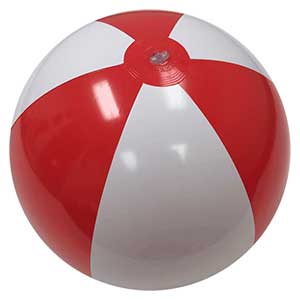 20'' Red & White Beach Balls