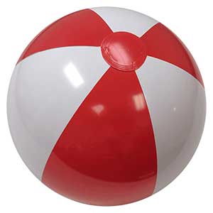 20'' Red & White Beach Balls