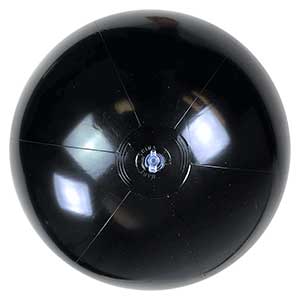 20'' Solid Black Beach Balls