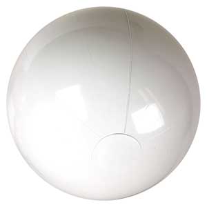 20'' Solid White Beach Balls