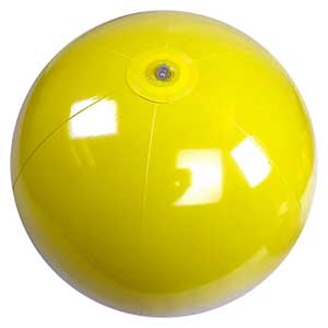 24'' Solid Yellow Beach Balls