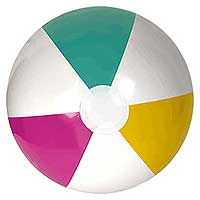 20'' Teal Hot Pink & Yellow Beach Balls