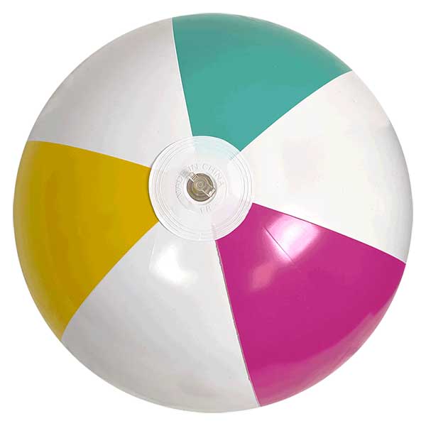 20'' Teal Hot Pink & Yellow Beach Balls