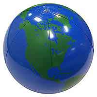 20'' World Globe Blue Ocean Beach Balls