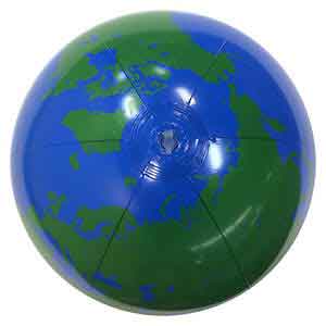 20'' World Globe Blue Ocean Beach Balls