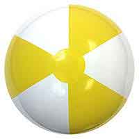 24'' Yellow & White Beach Balls