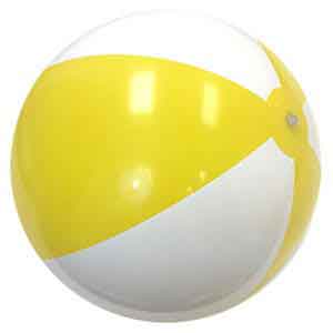 20'' Yellow & White Beach Balls