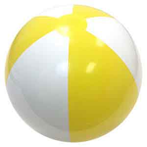 20'' Yellow & White Beach Balls