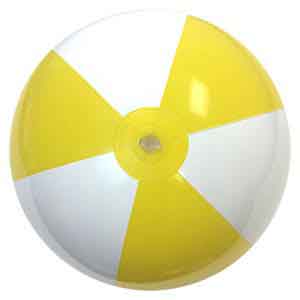 20'' Yellow & White Beach Balls