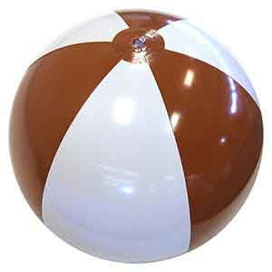 24'' Brown & White Beach Balls