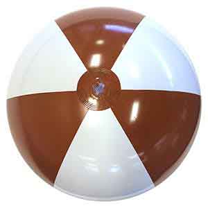 24'' Brown & White Beach Balls