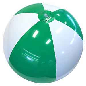 24'' Green & White Beach Balls