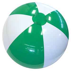24'' Green & White Beach Balls