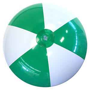 24'' Green & White Beach Balls