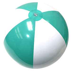 24'' Teal & White Beach Balls