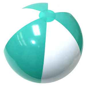 24'' Teal & White Beach Balls