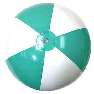 24'' Teal & White Beach Balls