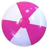 24'' Hot Pink & White Beach Balls