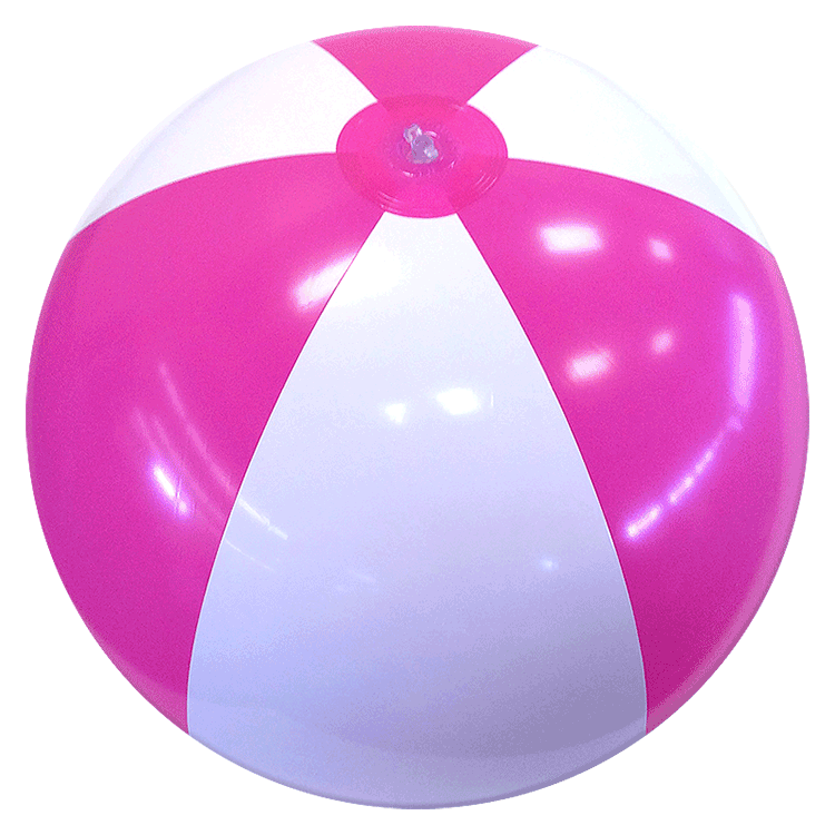24 Inch Hot Pink White Beach Balls Two Color Beach Balls Beachballs