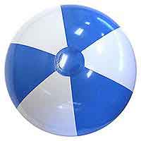 24'' Light Blue & White Beach Balls