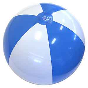 24'' Light Blue & White Beach Balls