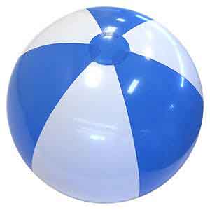 24'' Light Blue & White Beach Balls