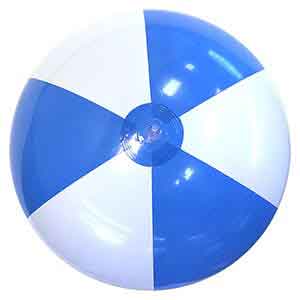 24'' Light Blue & White Beach Balls