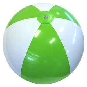 24'' Lime Green & White Beach Balls