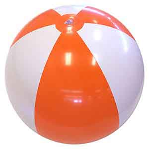 24'' Orange & White Beach Balls