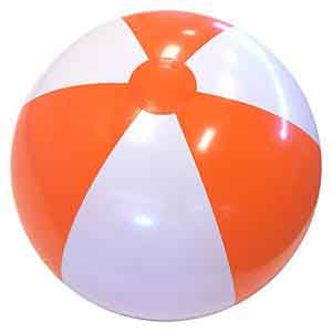 24'' Orange & White Beach Balls