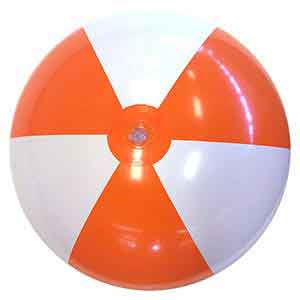 24'' Orange & White Beach Balls