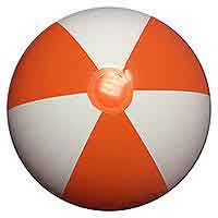 25 / 48'' Orange & White Beach Balls