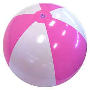 20'' Pink & White Beach Balls