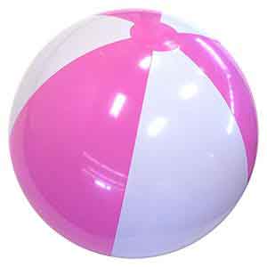 20'' Pink & White Beach Balls