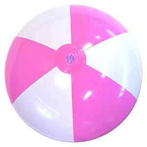 24'' Pink & White Beach Balls